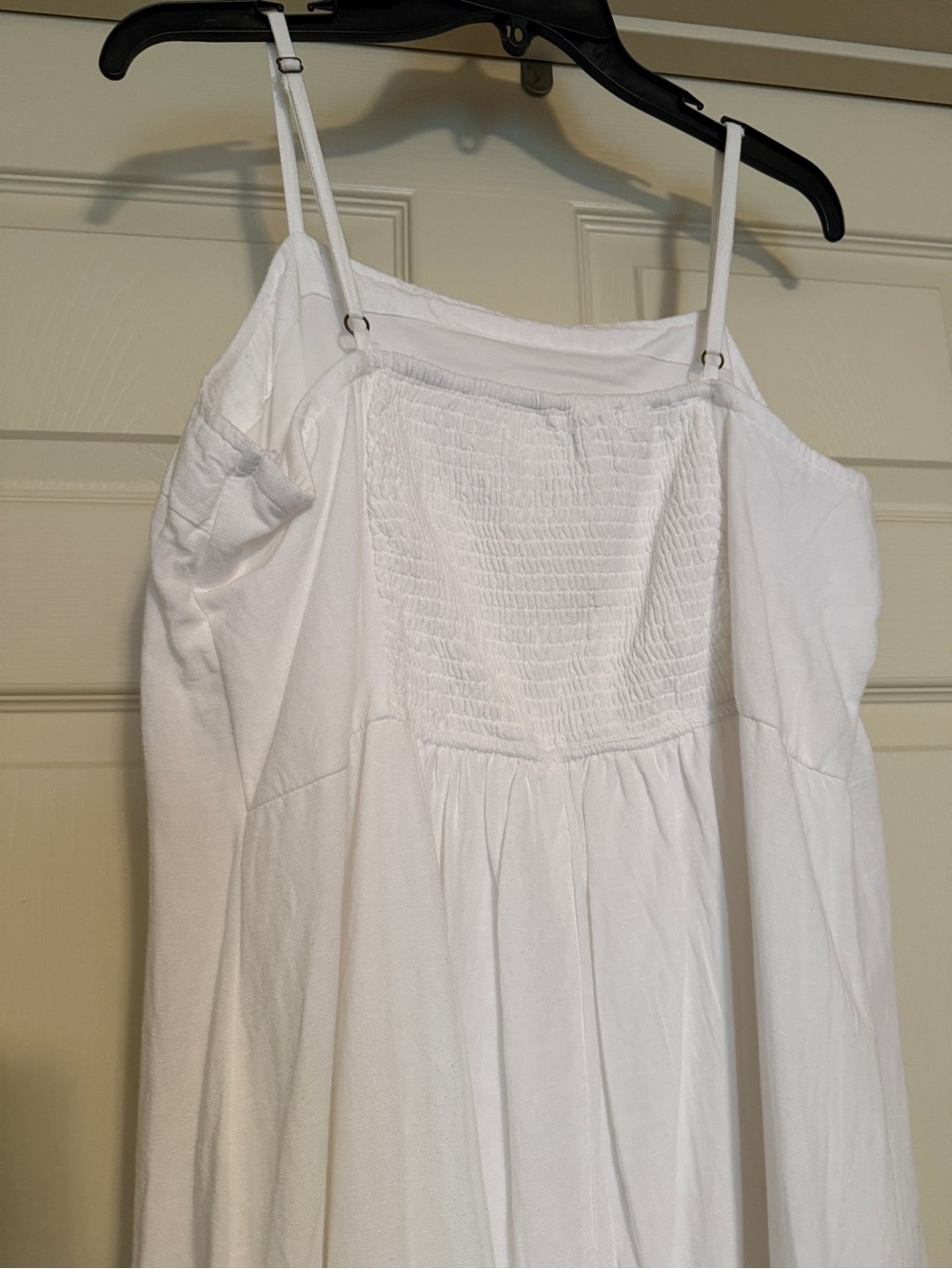New never worn White Midi Dress with Adjustable Straps
